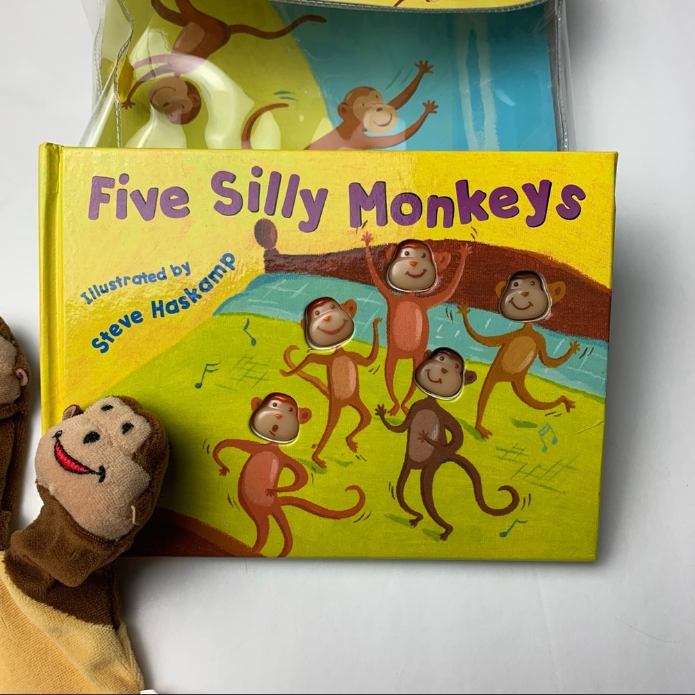 Five Silly Monkey children’s book with puppet - Picture 6 of 12